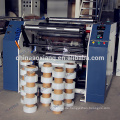 Vollautomatischer Cling Film Rewinder und Stoffschlitzschneidemaschine